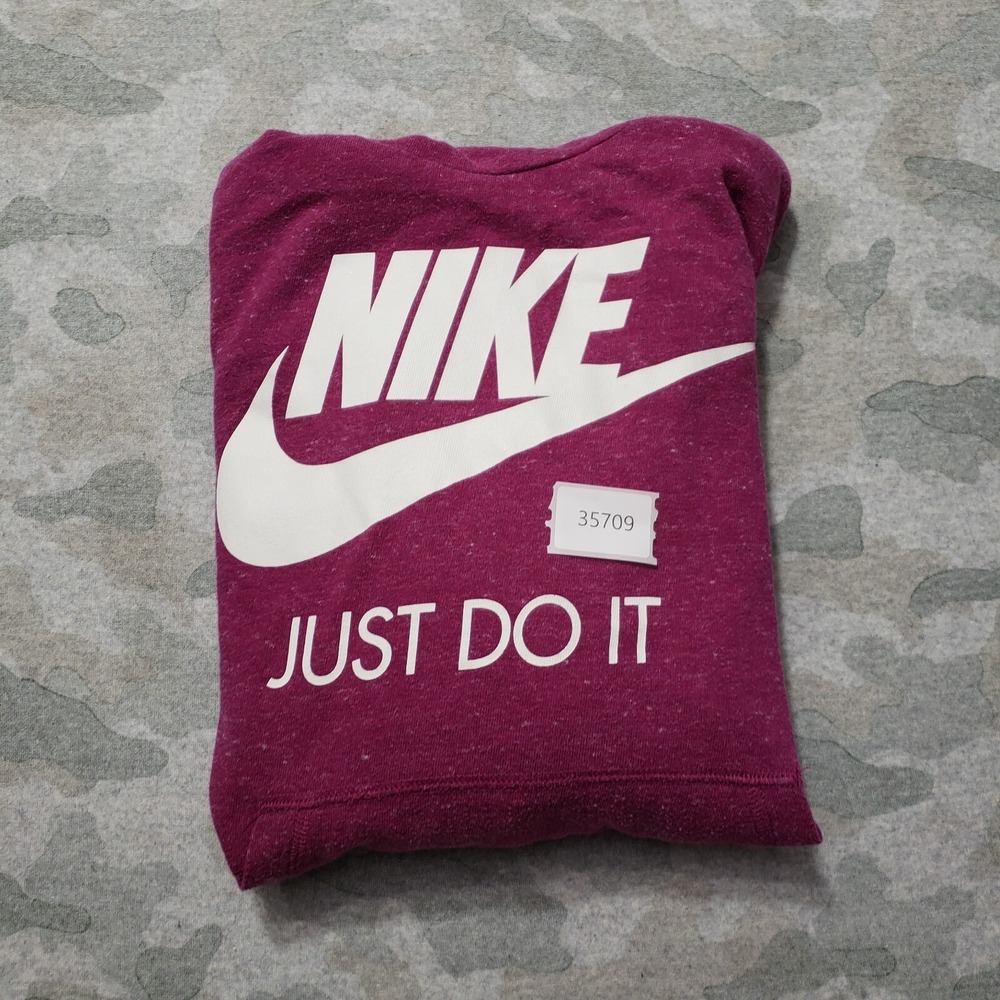 Nike Sweatshirt Womens Medium Purple Pullover Hooded Gym Fitness - Picture 10 of 10